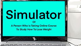 Simulator Of A Person Who Is Taking Online Course To Study How To Lose Weight