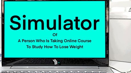 Simulator Of A Person Who Is Taking Online Course To Study How To Lose Weight Game