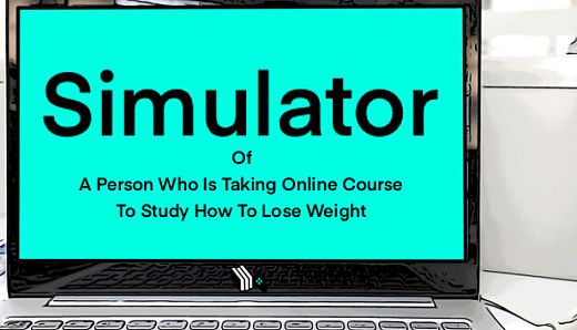 Simulator Of A Person Who Is Taking Online Course To Study How To Lose Weight
