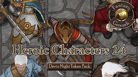 Fantasy Grounds - Devin Night Token Pack 113: Heroic Characters 24 (Token Pack) DLC