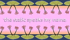 the static speaks my name