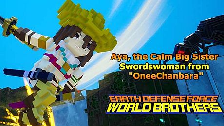 EARTH DEFENSE FORCE: WORLD BROTHERS - Aya, the Calm Big Sister Swordswoman from "OneeChanbara" DLC