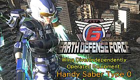 EARTH DEFENSE FORCE 6 - Wing Diver Independently Operated Equipment: Handy Saber Type 0