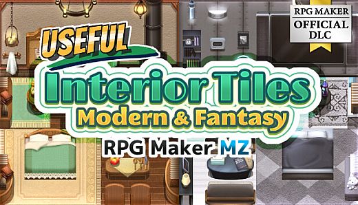 RPG Maker MZ - Useful Interior Tiles Modern and Fantasy