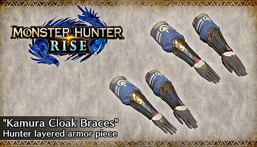 Monster Hunter Rise - "Kamura Cloak Braces" Hunter layered armor piece
