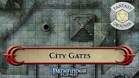 Fantasy Grounds - Pathfinder RPG - Pathfinder Flip-Mat - Classic City Gates DLC