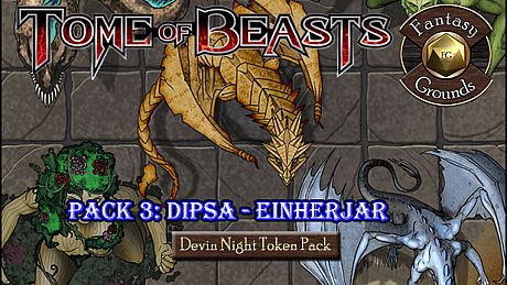 Fantasy Grounds - Devin Night: Tome of Beasts Pack 3 – Dipsa to Einherjar (Token Pack) DLC