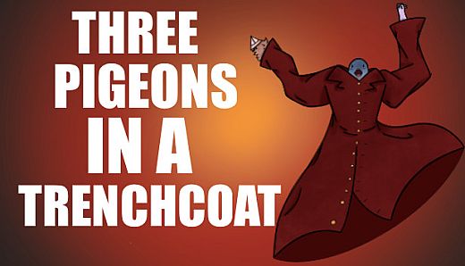 Three Pigeons in a Trench Coat