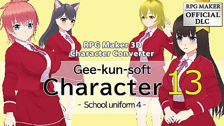 RPG Maker 3D Character Converter - Gee-kun-soft character 13 school uniform 4 DLC
