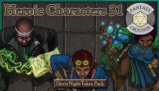 Fantasy Grounds - Devin Night Token Pack 156: Heroic Characters 31
