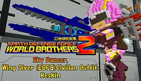 EARTH DEFENSE FORCE: WORLD BROTHERS 2 - Sky Dancer, Wing Diver (EDF5) Civilian Outfit: Reskin