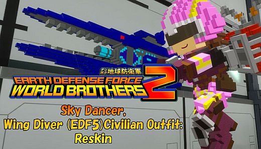 EARTH DEFENSE FORCE: WORLD BROTHERS 2 - Sky Dancer, Wing Diver (EDF5) Civilian Outfit: Reskin