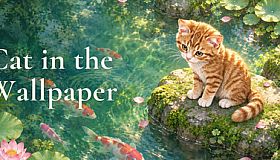 Cat in the wallpaper