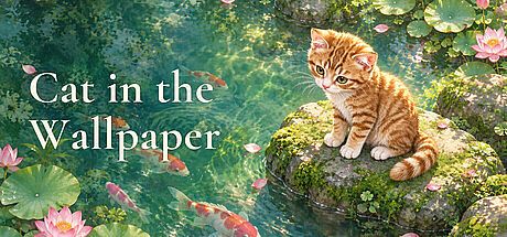 Cat in the wallpaper