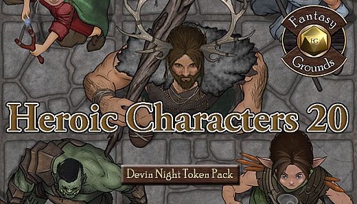 Fantasy Grounds - Devin Night Pack 108: Heroic Characters 22 (Token Pack)