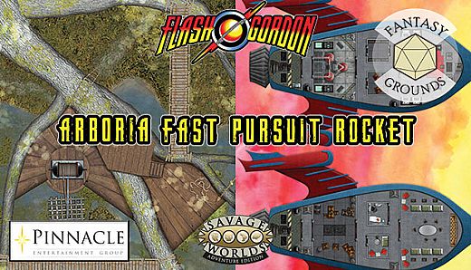 Fantasy Grounds - Flash Gordon Combat Map 1: Arboria + Fast Pursuit Rocket