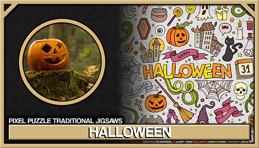 Pixel Puzzles Traditional Jigsaws Pack: Halloween