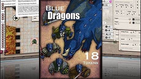 Fantasy Grounds - Blue Dragons (Token Pack) DLC