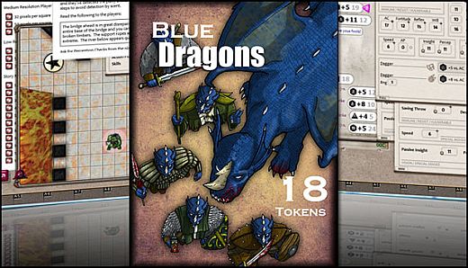 Fantasy Grounds - Blue Dragons (Token Pack)