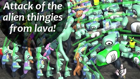 Attack of the alien thingies from lava! Game