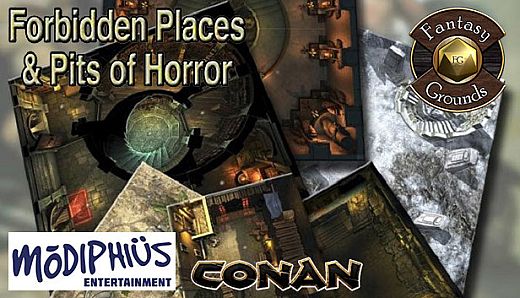 Fantasy Grounds - Conan: Forbidden Places & Pits of Horror Geomorphic Tile set