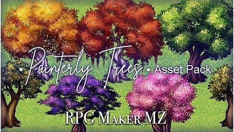 RPG Maker MZ - Painterly Trees Asset Pack DLC