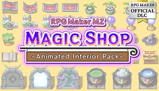 RPG Maker MZ - Magic Shop Animated Interior Pack