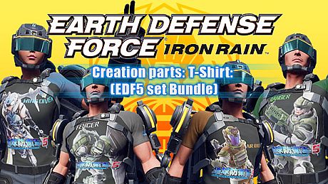EARTH DEFENSE FORCE: IRON RAIN - Creation parts: T-shirt(EDF5 set Bundle) DLC