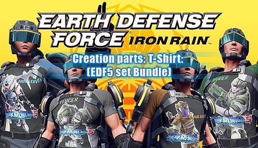 EARTH DEFENSE FORCE: IRON RAIN - Creation parts: T-shirt(EDF5 set Bundle)