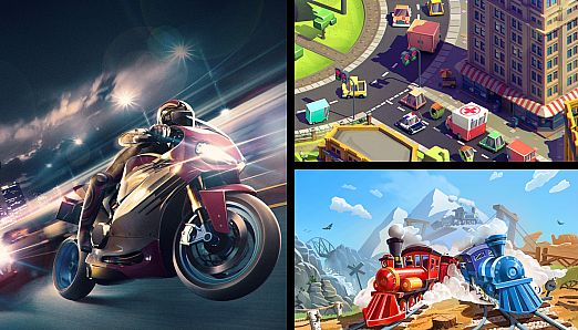 Moto Rush GT + Urban Flow + Train Traffic Manager