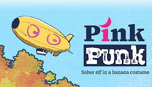 Pink punk: Sober elf in a banana costume