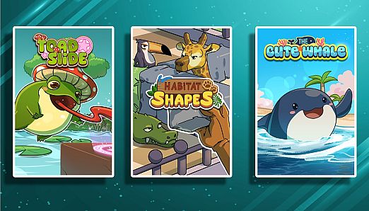Toad Slide + Habitat Shapes + The Cute Whale (Bundle)