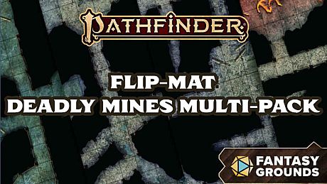 Fantasy Grounds - Pathfinder 2 RPG - Flip-Mat: Deadly Mines Multi-Pack DLC