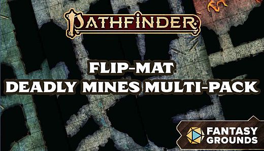 Fantasy Grounds - Pathfinder 2 RPG - Flip-Mat: Deadly Mines Multi-Pack