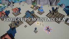 Fingertips  mountain  sea