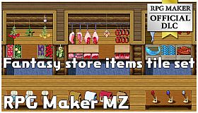 RPG Maker MZ - Fantasy store items tile set