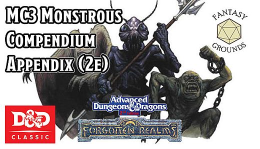 Fantasy Grounds - MC3 Monstrous Compendium Forgotten Realms Appendix (2e)