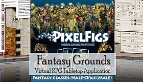 Fantasy Grounds - PixelFigs Half-Orcs Token and Portrait Pack