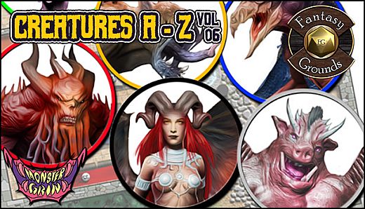 Fantasy Grounds - Creatures A-Z, Volume 6 (Token Pack)