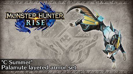 Monster Hunter Rise - "C Summer" Palamute layered armor set DLC