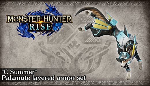 Monster Hunter Rise - "C Summer" Palamute layered armor set