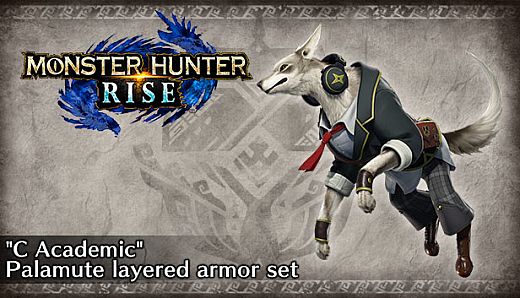 Monster Hunter Rise - "C Academic" Palamute layered armor set