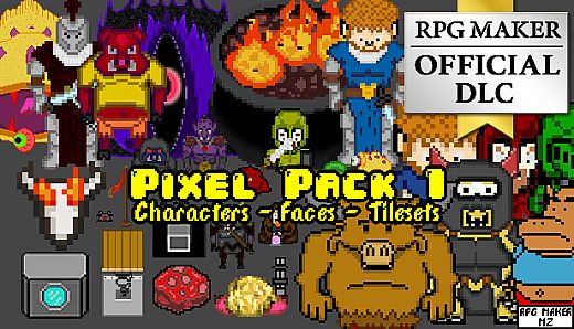 RPG Maker MZ - Pixel Pack 1 Characters - Faces - Tilesets