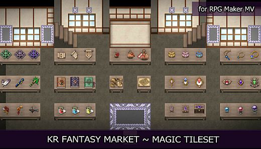 RPG Maker MV - KR Fantasy Market - Magic Tileset
