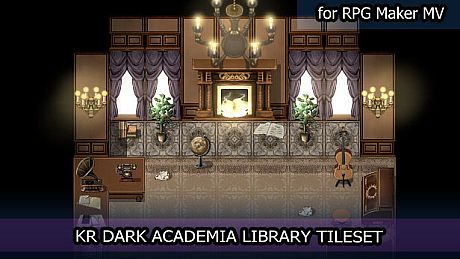 RPG Maker MV - KR Dark Academia Library Tileset DLC