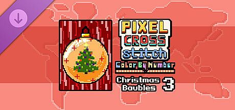 Pixel Cross Stitch - Christmas Baubles Pack 3