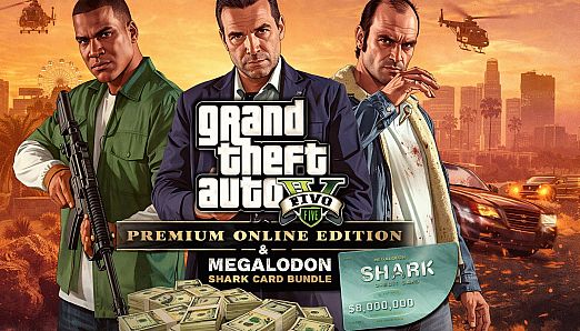 Grand Theft Auto V: Premium Online Edition & Megalodon Shark Card Bundle