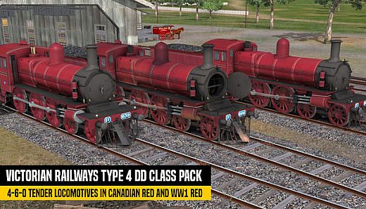 Trainz Plus DLC - Victorian Railways Type 4 DD Class Pack - Canadian Red