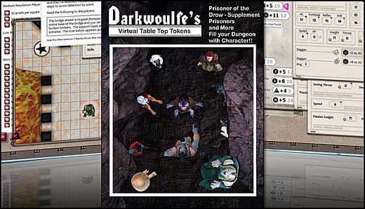 Fantasy Grounds - Darkwoulfe's: Prisoner of the Drow Supplement (Token Pack)