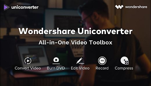 Wondershare Uniconverter-Video Converter, Video Editor, Video Compressor, Video Recorder, DVD Burner